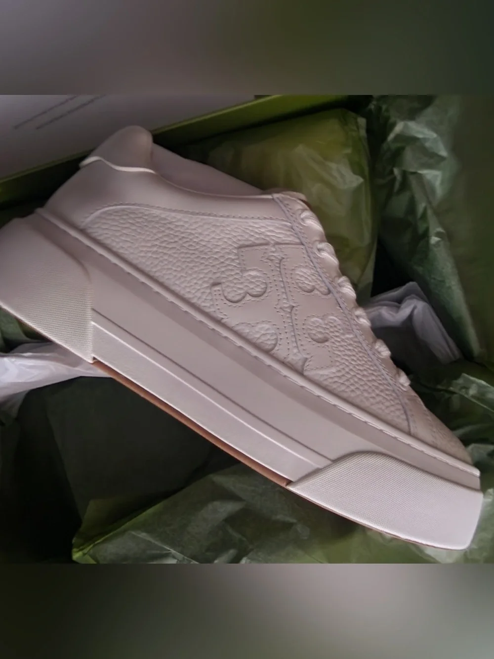 Tory BurchLeather Platform Sneaker - White